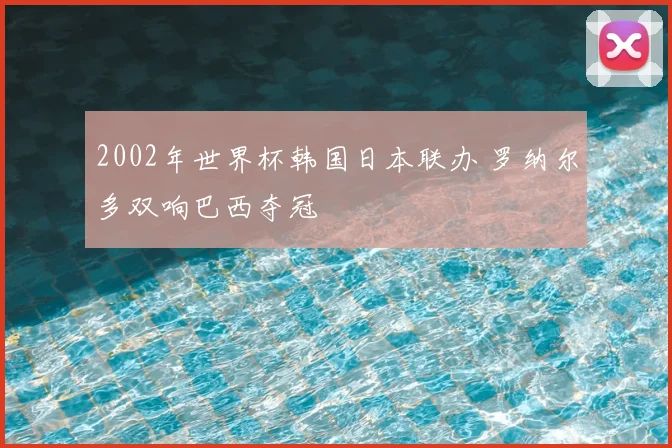 2002年世界杯韩国日本联办 罗纳尔多双响巴西夺冠