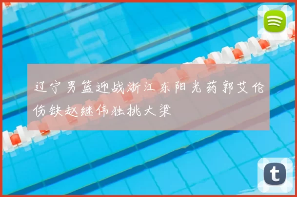 辽宁男篮迎战浙江东阳光药郭艾伦伤缺赵继伟独挑大梁